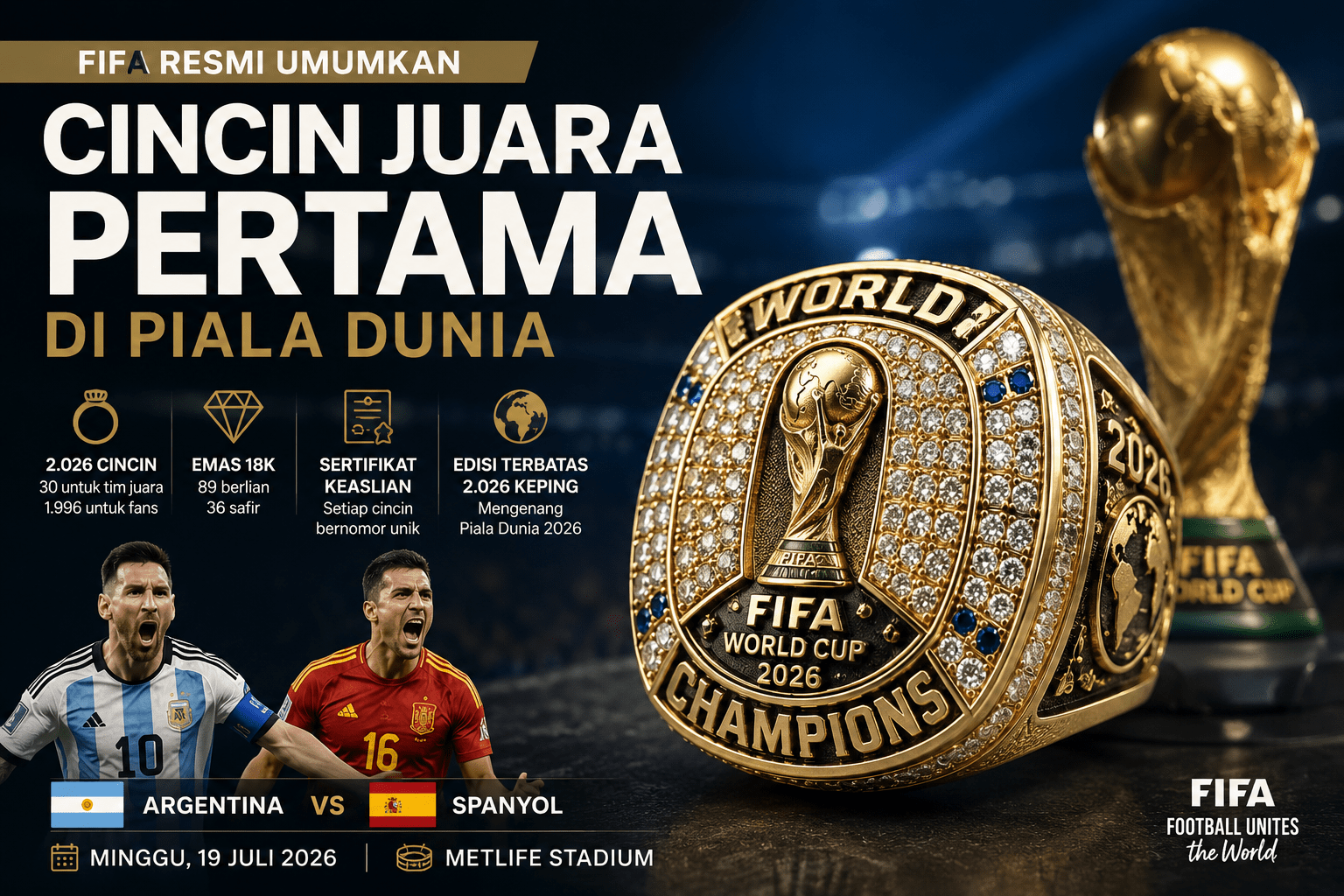 FIFA Umumkan Cincin Juara Pertama di Piala Dunia, Ini Faktanya 1 image 8